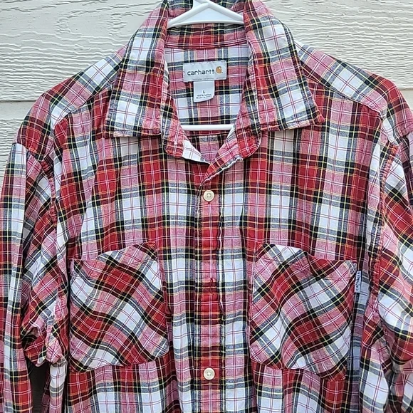 Carhartt  Men's button down shirt long sleeve size L 100% cotton - Picture 11 of 12